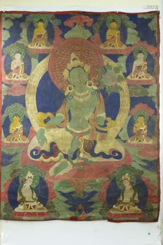 A Thangka of Tara Goddess