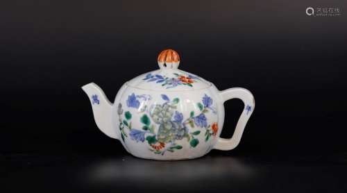 A Blue and White Teapot with Chenghua Mark