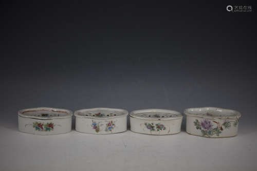 A Group of 4 Chinese Famille Rose Boxes