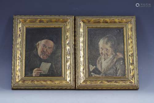 A Pair of Framed Western Oil Painting