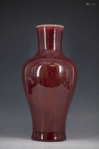A Coppper-Red Glazed Baluster Vase