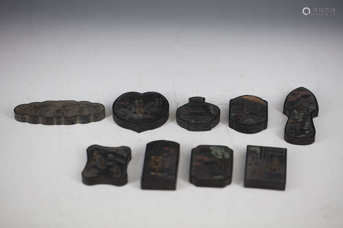 A Group of 18 pieces of Chinese Ancient Inksticks