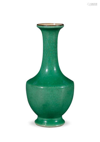 清早期 绿釉盘口瓶