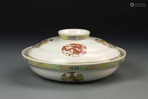 Chinese Famille Rose Bowl With Cover