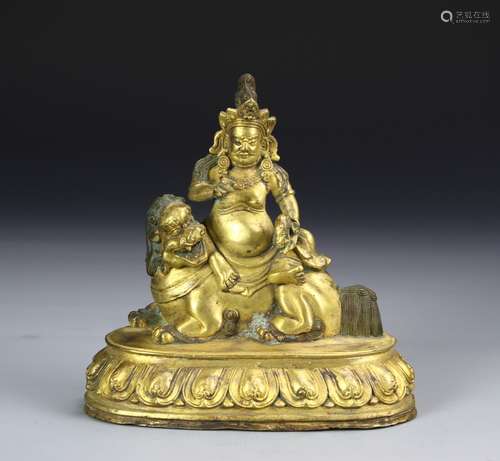 Chinese Tibetan Gilt Buddha