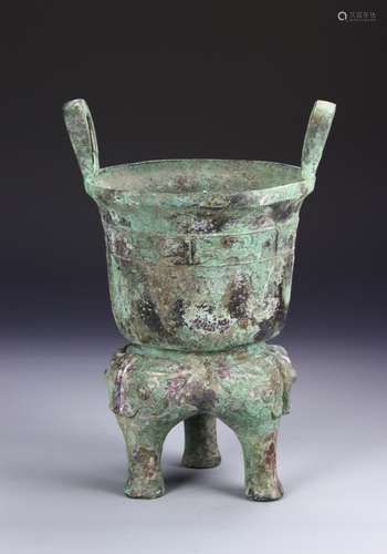 Chinese Bronze Ding Vessel