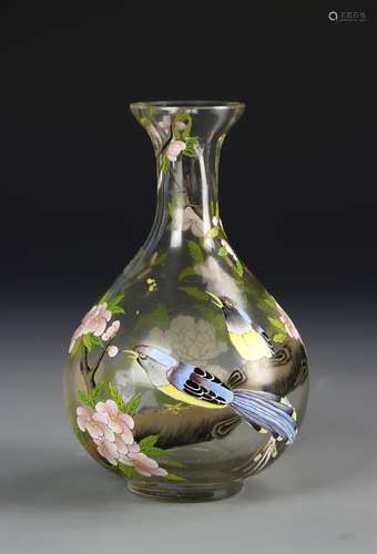 Chinese Peking Glass Vase