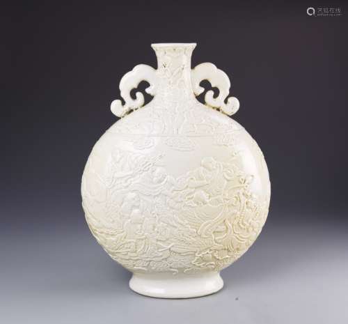 Chinese Blanc De Chine Vase