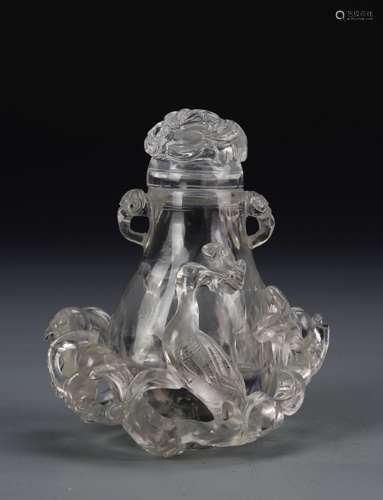 Chinese Crystal Vase