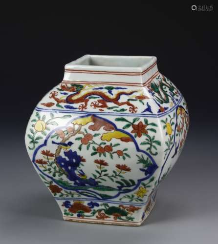 Chinese Wucai Jar