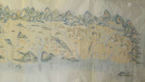 Chinese Painted Map
