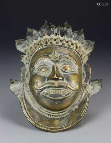 Old Bronze Budta Mask of Shiva