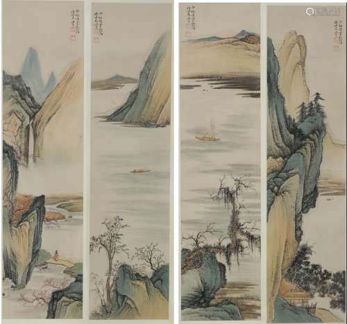 Four Chinese Scroll Paintings