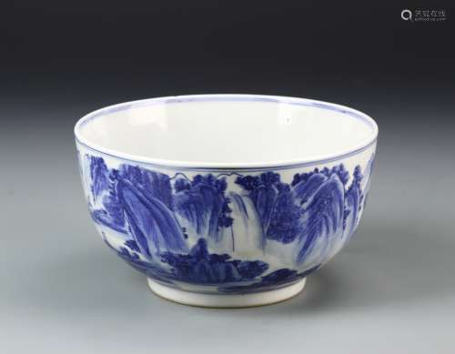 Chinese Cobalt Blue Glazed Imperial Marked Bowl