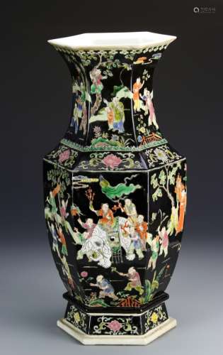 Chinese Famille Noir Vase