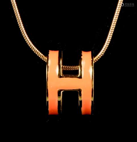Hermes Gold Necklace With Pendant