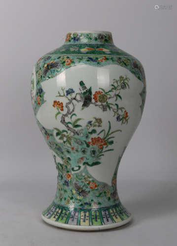 Chinese famille rose porcelain GuanYin vase