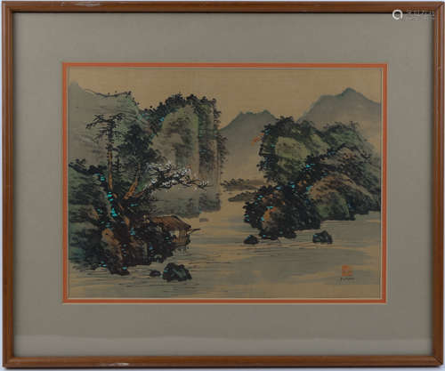 Chinese painting on silk