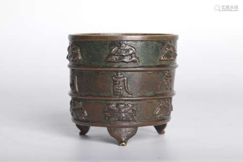 A chinese bronze incense