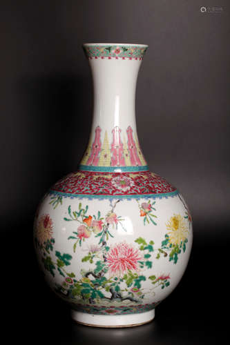 A famille rose vase