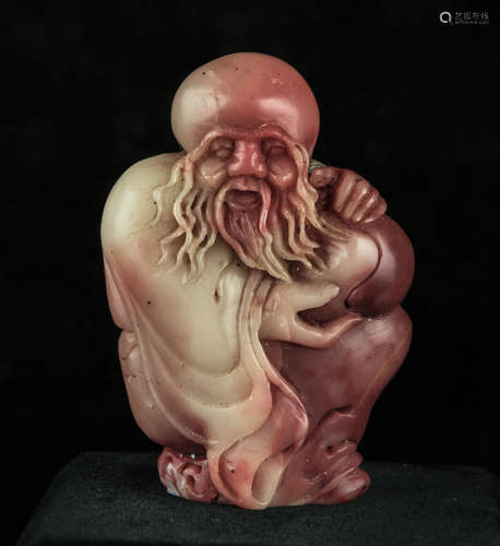 Chinese soapstone carved Laoshou