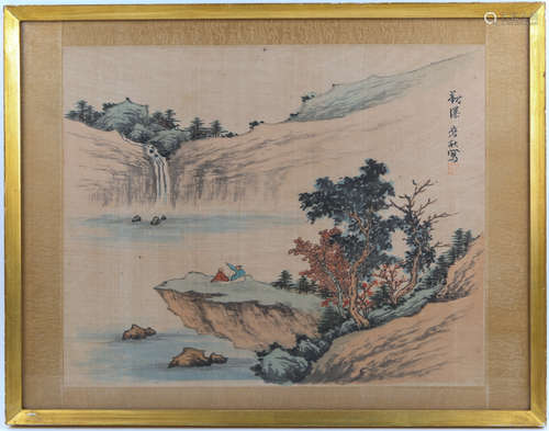 Chinese painting on silk