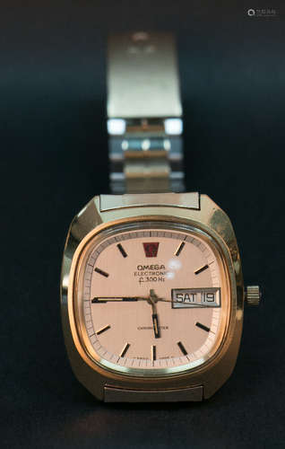 A gold filled omega watch