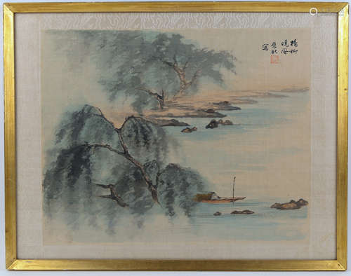 Chinese painting on silk