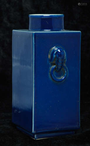 Chinese blue glazed vase