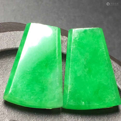 PAIR NATURAL JADEITE PENDANT