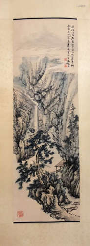 HAND SCROLL WATERCOLOR PAINTING OF FENGCHAORAN SIGN