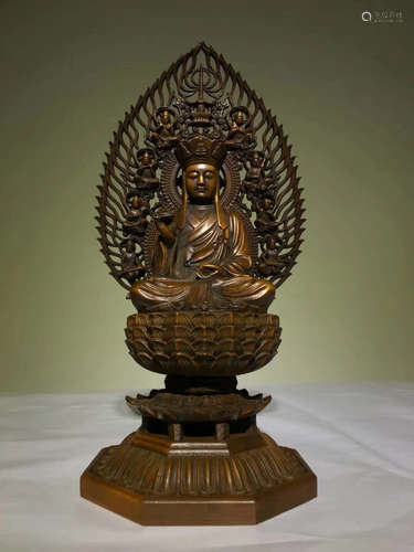 A HUANGYANG WOOD BUDDHA FIGURE