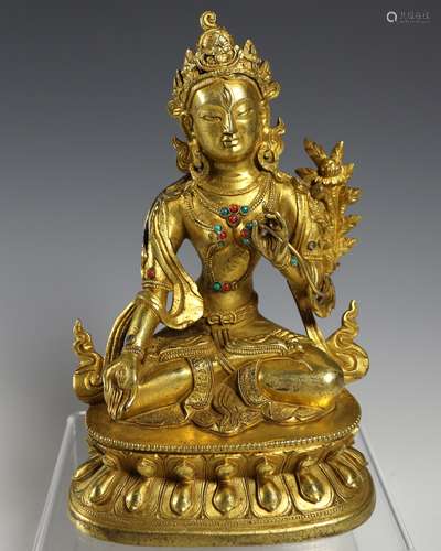 GILT-BRONZE FIGURE OF SYAMATARA