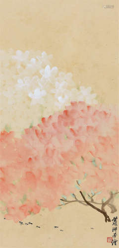 萧淑芳（1911～2005） 花卉 立轴 设色纸本