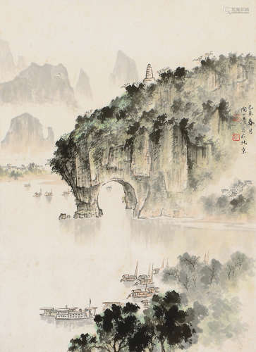 陶一清（1914～1986） 己未（1979年）作 桂林山水 镜心 设色纸本