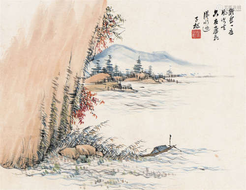 卢子枢（1900～1978） 山水 镜心 设色纸本