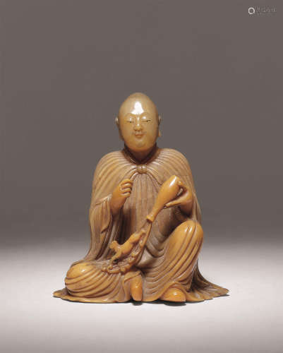 清 寿山石雕罗汉像