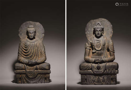 四-五世纪 犍陀罗石雕双面佛像