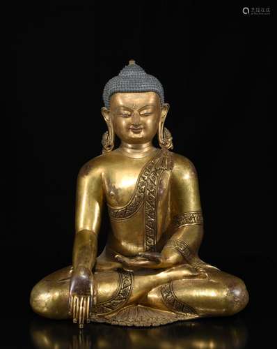 A Gilt Bronze Buddha Sculpture