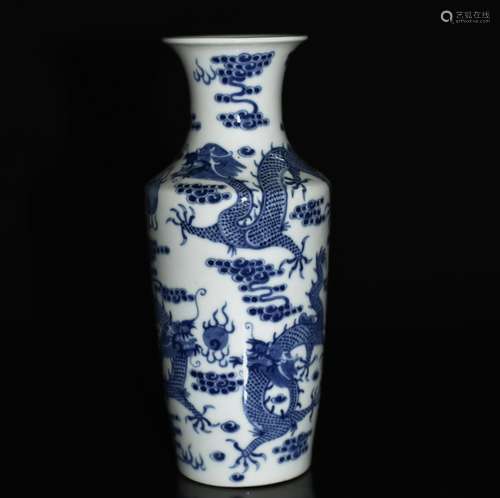 Kangxi Mark, A Blue and White Vase