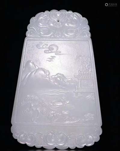 A Hetian Jade Plaque