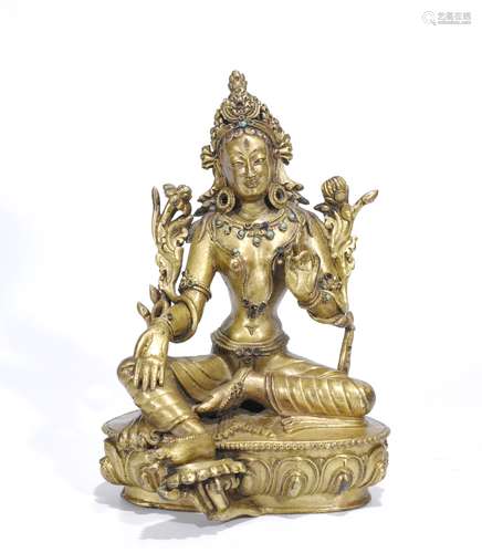 A Gilt Bronze Buddha Sculpture