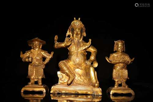 A Set Gilt Bronze Buddha