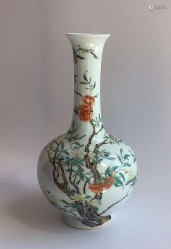 Yongzheng Mark, A Famille Rose Vase