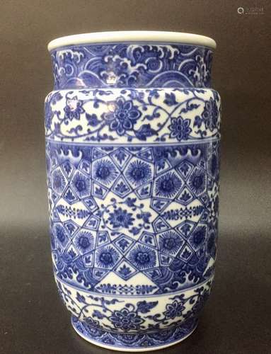 18 C., A  Blue and White Jar