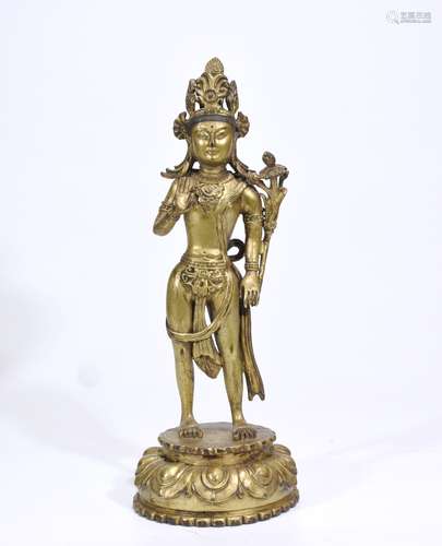 A Gilt Bronze Buddha Sculpture