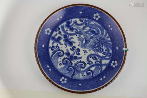 LATE QING BLUE&WHITE PLATE