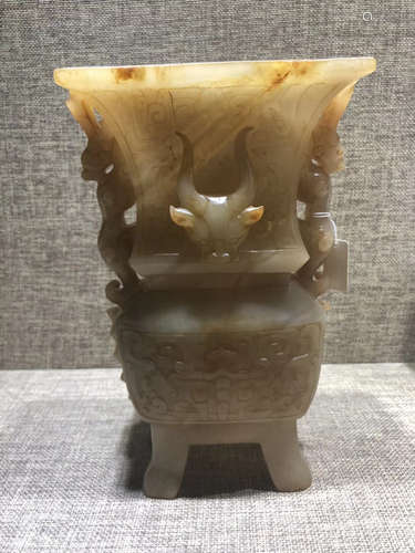 A HETIAN JADE WINE CUP