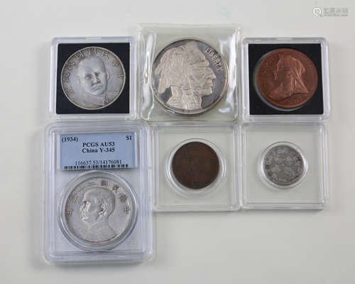 SIX PIECES COINS