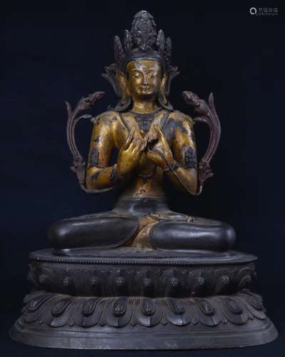 A BRONZE BUDDHA